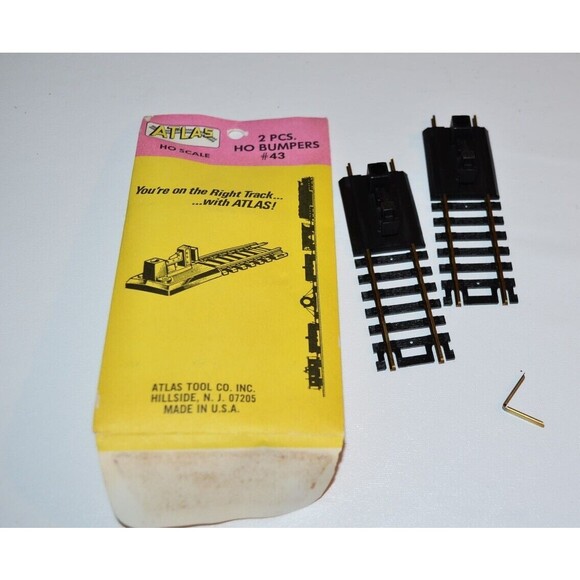 Vtg Atlas Brass HO Scale Train Track #31 #44 #25 Bumpers #43  READ - Picture 3 of 10